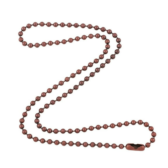 3.2mm Antique Copper Ball Chain Necklace with Extra Durable Color Protective Finish - 26 Inches
