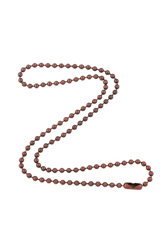 3.2mm Antique Copper Ball Chain Necklace with Extra Durable Color Protective Finish - 26 Inches