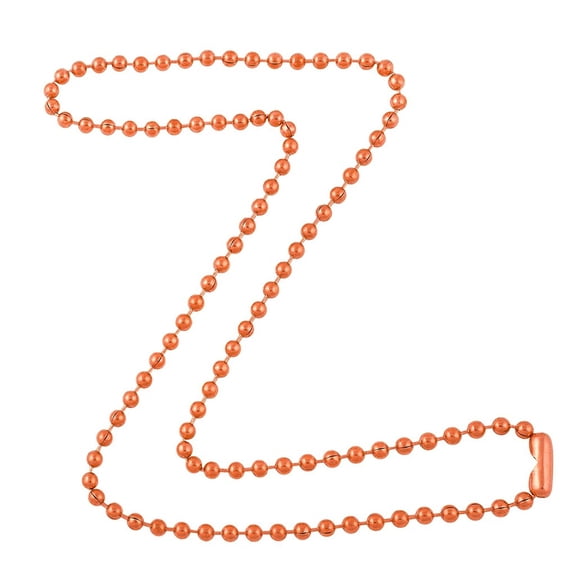 3.2mm Bright Copper Ball Chain Necklace with Extra Durable Color Protective Finish - 26 Inches