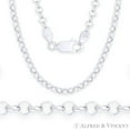thumbnail image 1 of 3.2mm Open Rolo Circle Cable Link Italian Chain Necklace in .925 Sterling Silver, 1 of 2