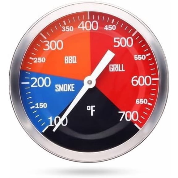 3 3/16 Inch BBQ Temperature Gauge for Charcoal Pit, Large Grill Analog Thermometer