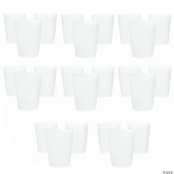 3 3/4" 12 oz. Bulk 200 Count Clear Frosted Reusable Plastic Cups