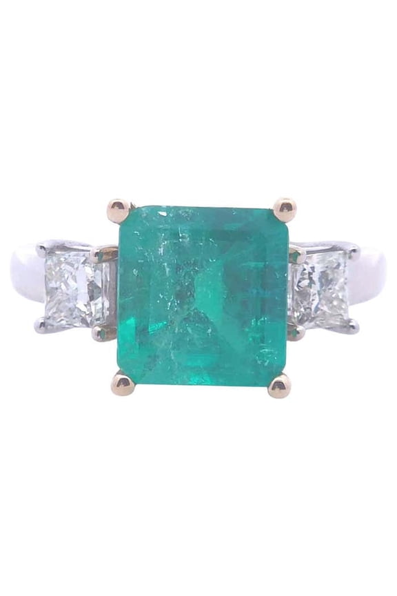 3 3/4 Carat Emerald Ring In 14k Gold