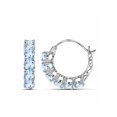 thumbnail image 1 of 3 3/4 Carat T.G.W. Sky Blue Topaz Sterling Silver Hoop Earrings, 1 of 3