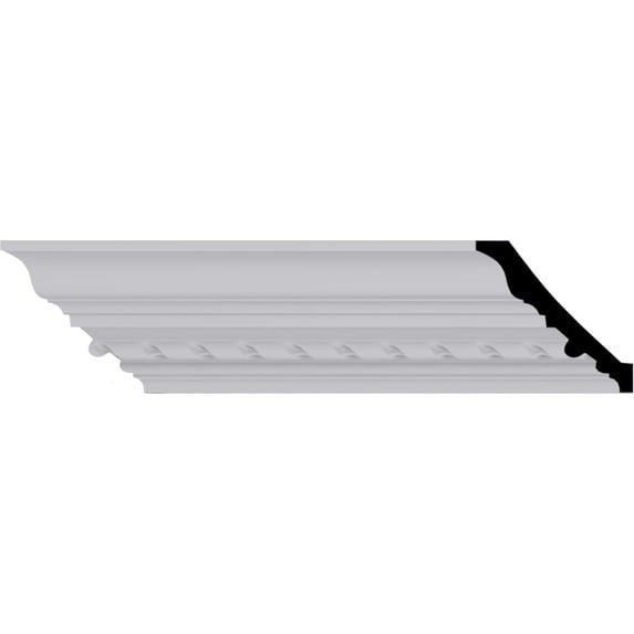 3 3/4"H x 3 7/8"P x 5 1/2"F x 94 1/2"L Windsor Rope Crown Moulding