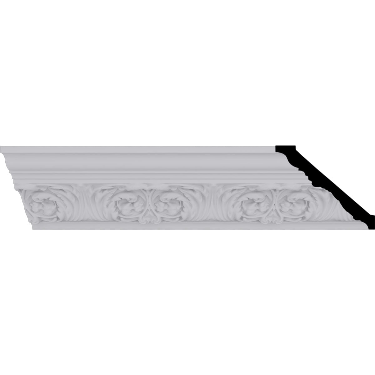 Marcella Dentil Crown Moulding in White Urethane