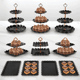 thumbnail image 1 of 3+3+4-Piece Display Set | Tiered Stands + Trays + Decor | Snap-Lock Assembly | Home & Commercial Use | Stackable, 1 of 6