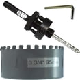 thumbnail image 1 of 3 3/4" Tungsten Carbide Hole Saw Kit Inc 95mm Carbide Hole Saw Sds Plus Hole Saw Arbor Hex Key Arbor Comes With Masonry Tct Pilot Drill For Concrete Wall Tile Brick Drywall Masonry Fiberglass Plaster, 1 of 6