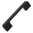 thumbnail image 1 of 3-3/4 in. Center Embossed Leather Strip Cabinet Pulls, Matte Black, 1 of 3