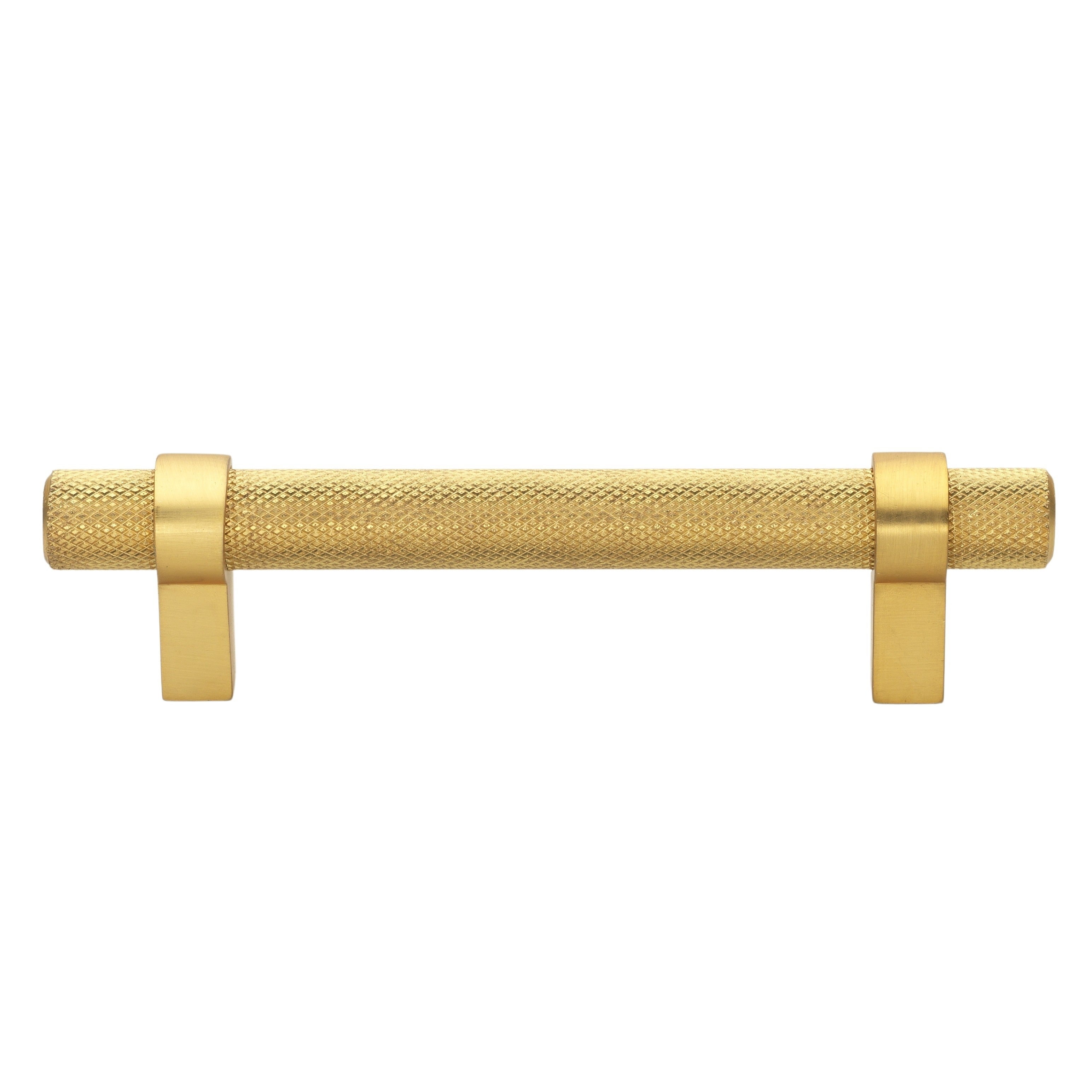 GlideRite 5 in. Screw Spacing Satin Gold Solid Knurled Cabinet