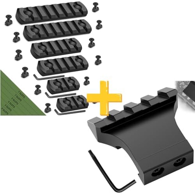 335577 Slots 6 Pack Aluminum Single Picatinny Rails and 4Slot 1