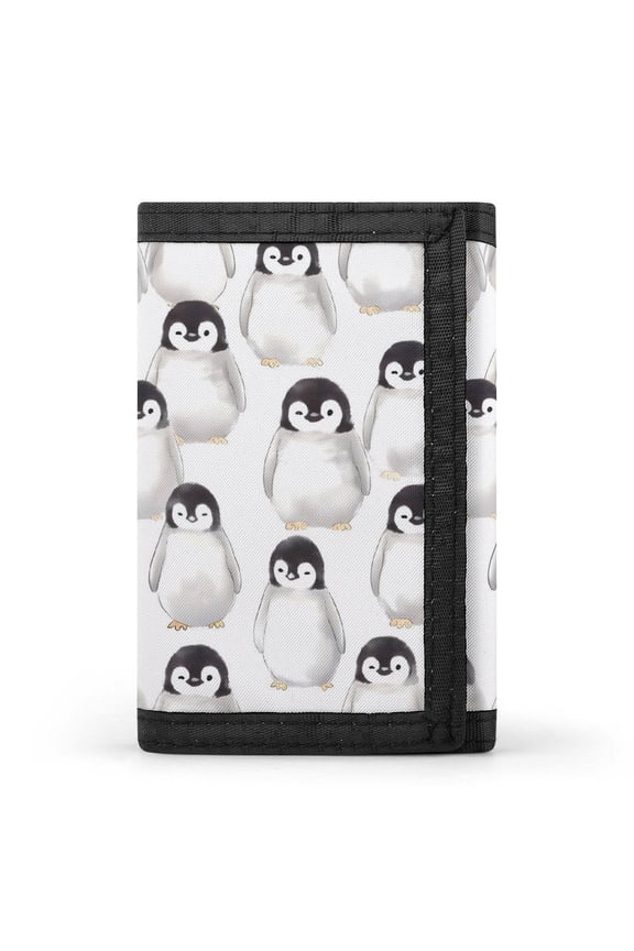 3.35in Three-Fold Wallet Is Compact In Size Convenient To Carry Easy To Open And Close And Durable Cute Baby Penguins