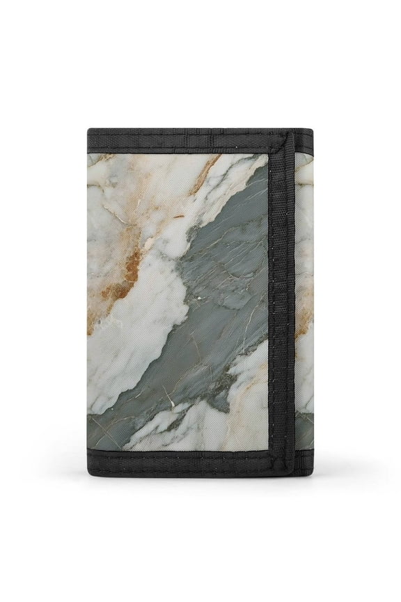 3.35in Three-Fold Wallet Is Compact In Size Convenient To Carry Easy To Open And Close And Durable Gainsboro Marble_4