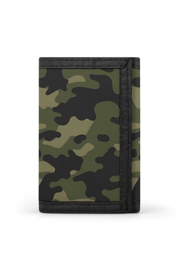 3.35in Three-Fold Wallet Is Compact In Size Convenient To Carry Easy To Open And Close And Durable Military Green Camouflage