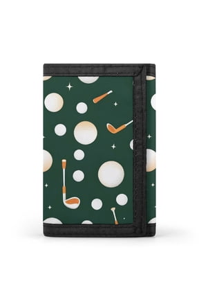 3.35in Three-Fold Wallet Is Compact In Size Convenient To Carry Easy To Open And Close And Durable Smoothly Seamless Golf Pattern