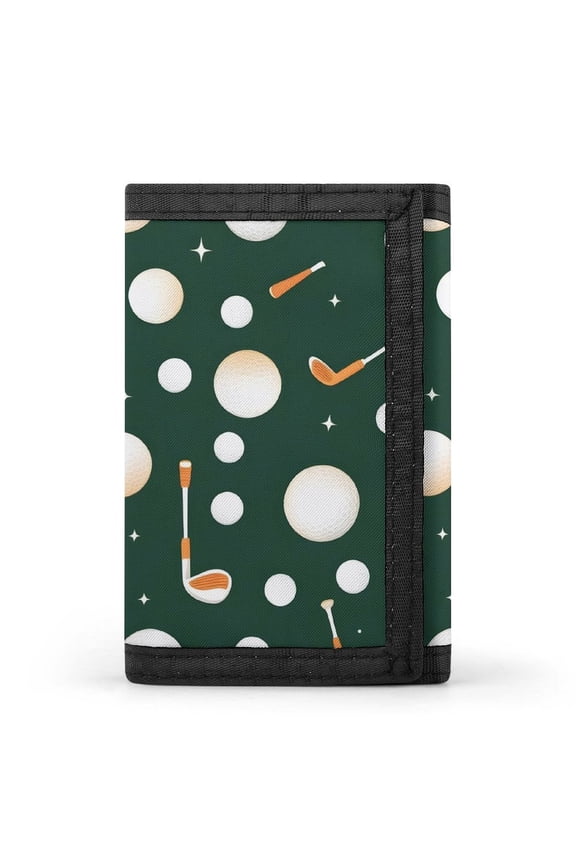 3.35in Three-Fold Wallet Is Compact In Size Convenient To Carry Easy To Open And Close And Durable Smoothly Seamless Golf Pattern