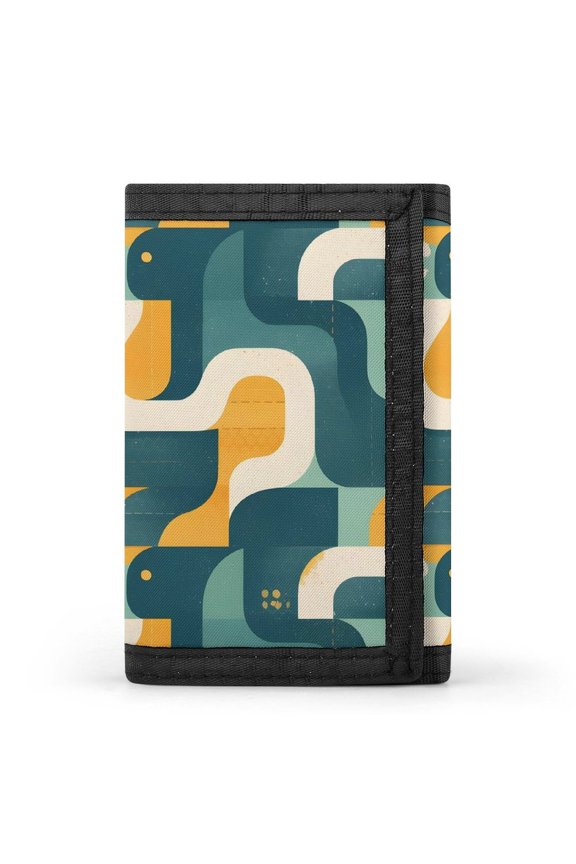 3.35in Three-Fold Wallet Is Compact In Size Convenient To Carry Easy To Open And Close And Durable Snake Print Style SlateBlue_1