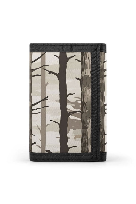 3.35in Three-Fold Wallet Is Compact In Size Convenient To Carry Easy To Open And Close And Durable Woods Camouflage Tan_2