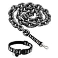 thumbnail image 1 of 3.3-6.2 Ft Dog Leash Metal Leashes Chain Rope with Pet Collar Training Walking Leads Heavy Duty Anti Bite 360 Hook for Small Dog/Cat Photo Props, 1 of 7