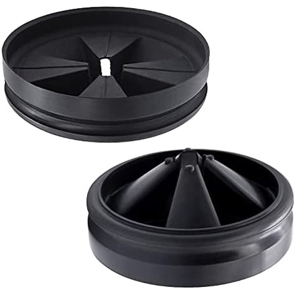 3 3/8" Garbage Disposal Splash Guard Sink Baffle QCB-AM Replacement for InSinkErator Evolution Series, Upgraded Removable Quiet Collar Drain Plugs, Garbage Disposer Accessories, Black