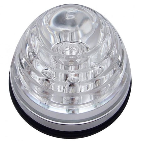 3 3/8" Diamter 9 Red LED/Clear Lens Diamond Auxiliary Light Truck RV