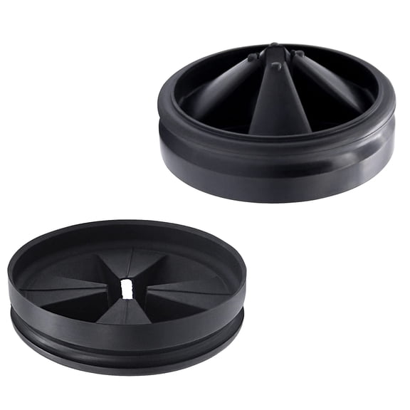 3 3/8" Garbage Disposal Splash Guard, QCB-AM Sink Baffle Replacement for InSinkErator Evolution Series, Upgraded Removable Quiet Collar Drain Plugs, Garbage Disposer Accessories, Black
