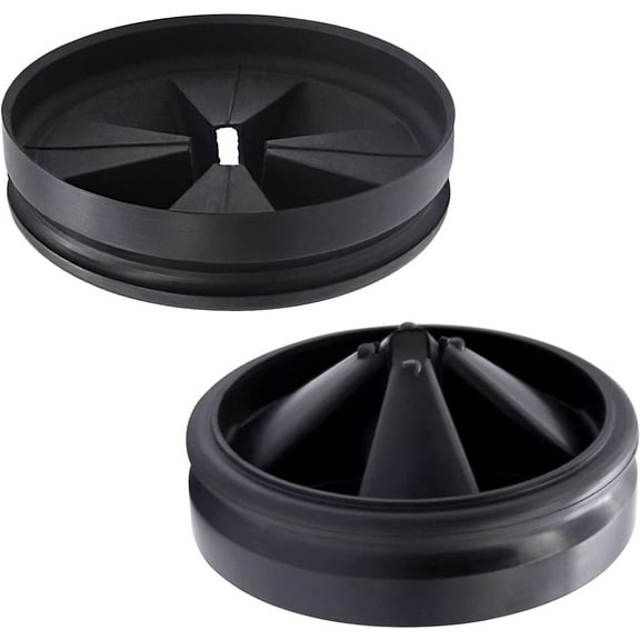 3 3/8" Garbage Disposal Splash Guard Sink Baffle QCB-AM Replacement for InSinkErator Evolution Series, Upgraded Removable Quiet Collar Drain Plugs, Garbage Disposer Accessories, Black