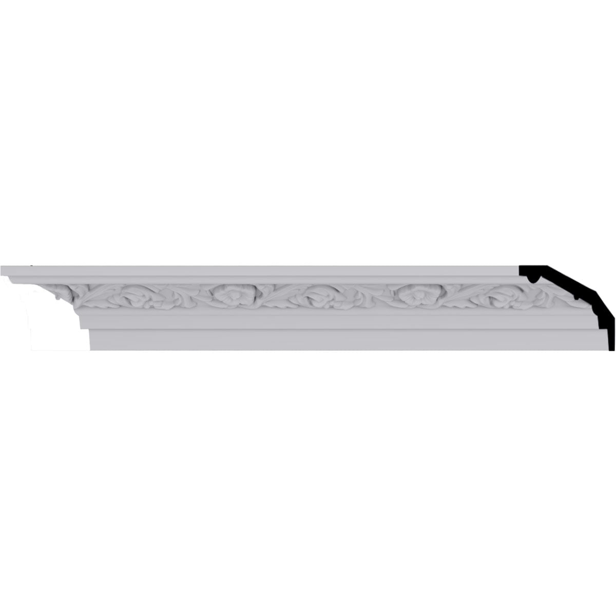 Medway 94.5" White Polyurethane Decorative Crown Moulding