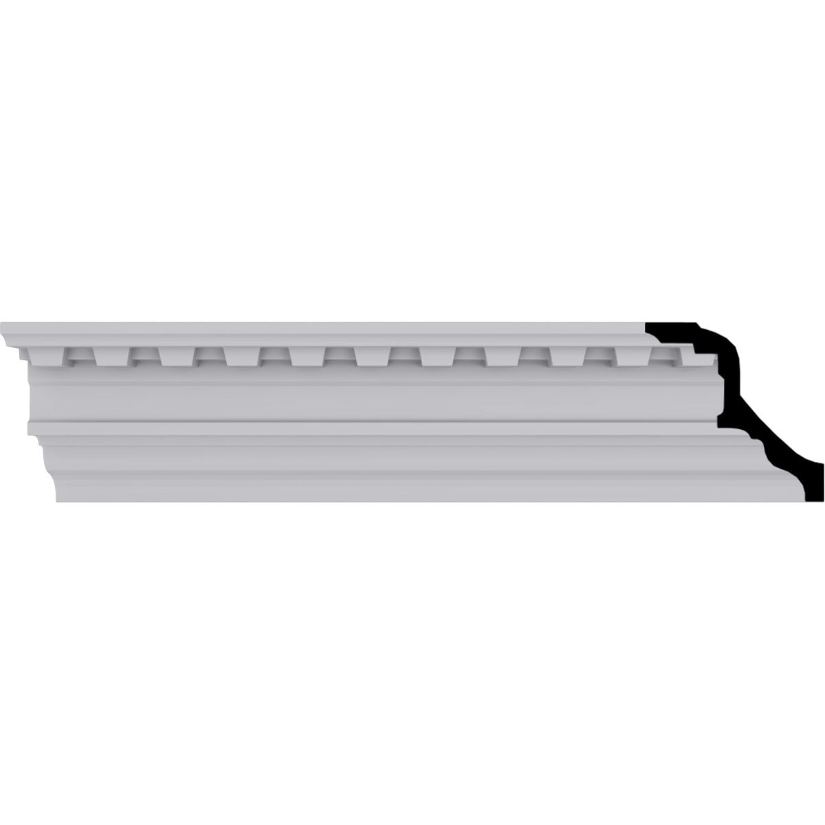 Devon White Polyurethane Crown Moulding 94.5" Length