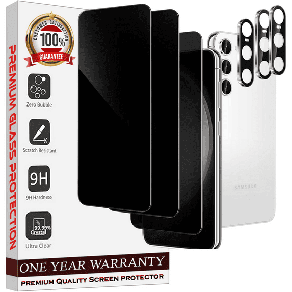 3 + 3 Entronix Duo Pack for Galaxy S25, 3 Privacy Screen Protector 3 Camera Lens Protector