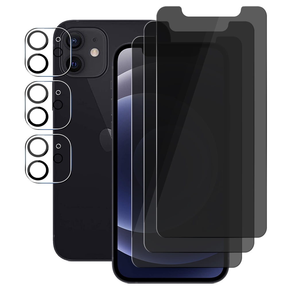 "iPhone 12 (6.1"") Anti Spy Tempered Glass Screen & Camera Lens