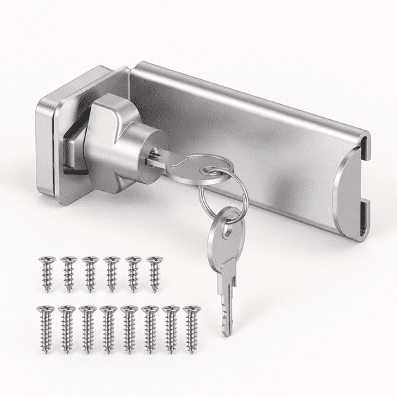 3.3" Keyed Sliding Barn Door Lock 90° Corner Latch (-)