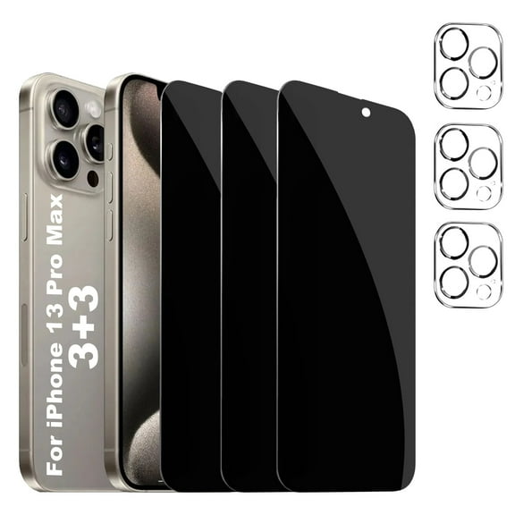 [3+3 Pack] KICOCOC For iPhone 13 Pro Max Screen Protector with Camera Lens Protector