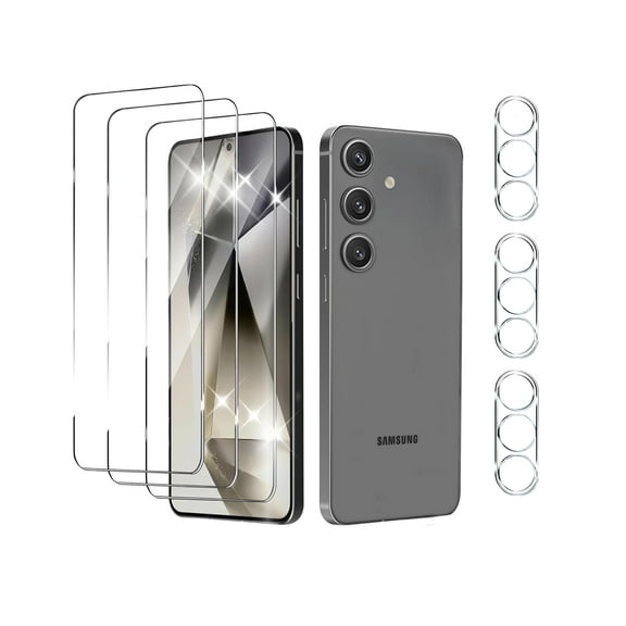 [3+3 Pack] KICOCOC for Samsung Galaxy S25 Plus Screen Protector with Camera Lens Protector