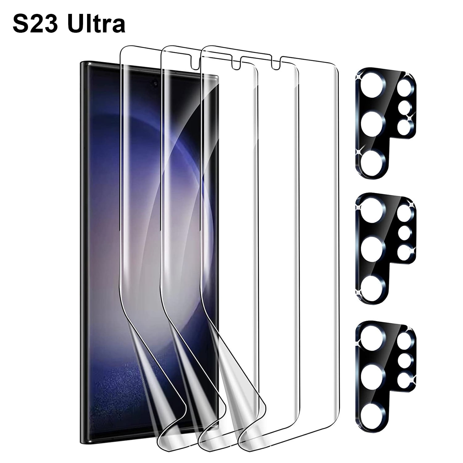 3+3 Pack for Samsung Galaxy S23 Ultra Screen Protector Not Glass,3