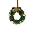 thumbnail image 1 of 3.3" Small Artificial Christmas Wreaths Ornaments, Dollhouse Miniature Christmas Wreath, Hanging Farmhouse Xmas Tree Decor, Mini Wreaths for Dollhouse Accessories, 1 of 3