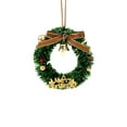 thumbnail image 1 of 3.3" Small Artificial Christmas Wreaths Ornaments, Dollhouse Miniature Christmas Wreath, Hanging Farmhouse Xmas Tree Decor, Mini Wreaths for Dollhouse Accessories, 1 of 3