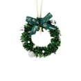 thumbnail image 1 of 3.3" Small Artificial Christmas Wreaths Ornaments, Dollhouse Miniature Christmas Wreath, Hanging Farmhouse Xmas Tree Decor, Mini Wreaths for Dollhouse Accessories, 1 of 3