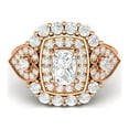 thumbnail image 1 of 3.30 Carat Moissanite Diamond E Color VS1 Clarity Brilliant Cut 925 Silver Rose Gold Plated Cocktail Women Valentines Day Gifts Ring, 1 of 4