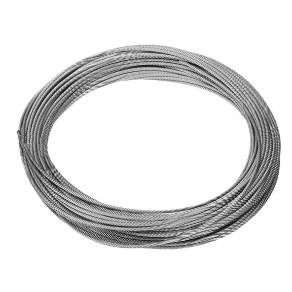 3/32" (2.5mm) 100ft (31m) 304 Stainless Steel Cable Wire Rope 7 x 19 Strands Aircraft Wire for Outdoors Decking