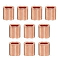thumbnail image 1 of 3/32"/ 2.5mm Wire Rope Loop Sleeve Copper Double Ferrule Crimping Loop Sleeve, 10 Pack, 1 of 6