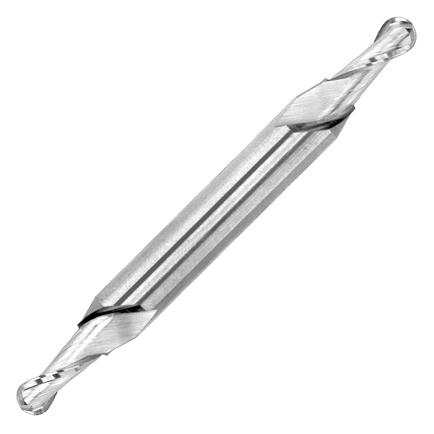 3/32" Diameter 2 Flute Double End Ball Stub 30° Carbide End Mill , 3/16"Length of Cut, 1/8" Shank, 1-1/2" OAL