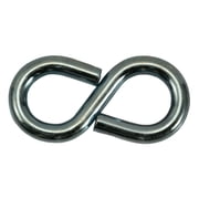 3/32" x 1/4" x 7/8" Zinc Plated Steel Closed S Hooks 50 pcs.