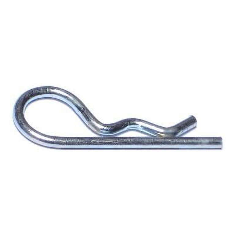 3/8 Pin Diam, 1-1/2 Long, Zinc Plated Steel Ball Lock Hitch Pin