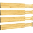 3" H Large Bamboo Drawer Dividers Adjustable Drawer Organization ...