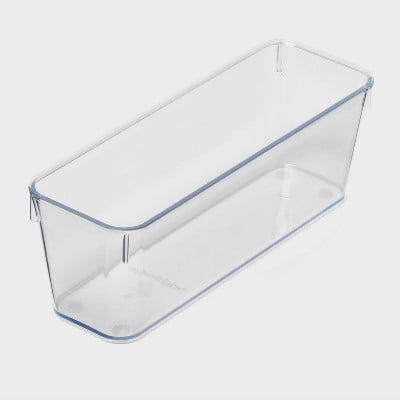 3"x9" Drawer Flatware Organizer Clear PETG In-Drawer Silverware Tray, Contemporary Style