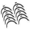thumbnail image 1 of 3.35" 10Pcs Kiss Lock Clasp Frame Arch Embossed Clutch Frame for Coin Purse Bag Making DIY Craft, Black, 1 of 6