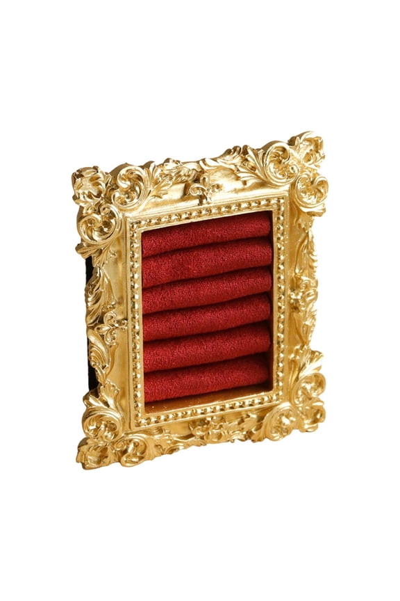 3.35*3.94IN Vintage European Style Jewelry Display Rack, Ring Storage With Photo Frame Design - Photo Frame - Shaped Ring Organizer For Jewelry Exhibition & Storage - For Jewelry Stores,A