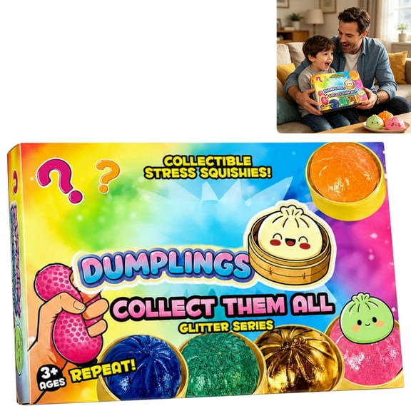 3.35 Inch Large Steamer Bun Squishy Countdown Calendar, 2026 New 6 Pcs Surprise Advent Toy Set