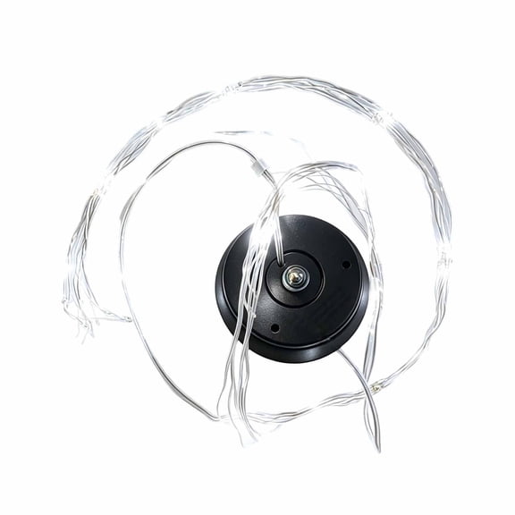 3.35in Solar Light Replacement Top with Warm White LED String Lights, Waterproof Solar Panel Module for Outdoor Garden Lanterns & DIY Decor